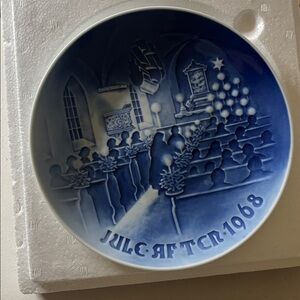 Vintage 1968 Bing & Grondahl Christmas Plate - Jule-Aften